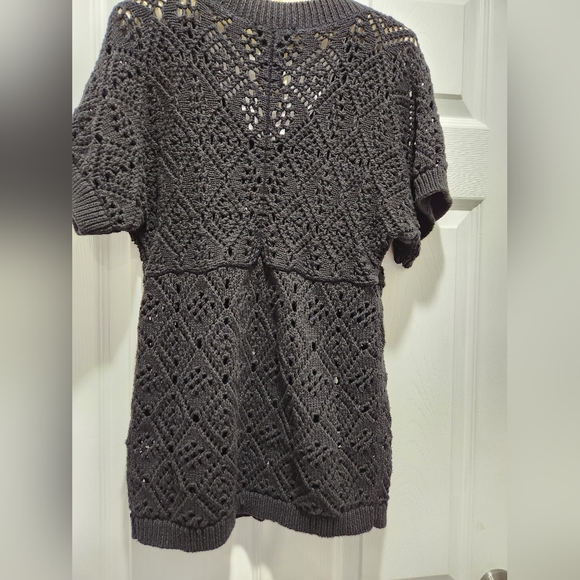 Crocheted Black Vest - Picture 4 of 4